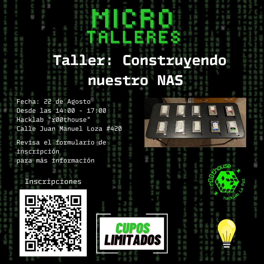 Talleres R00t #1 – Construyendo nuestro NAS